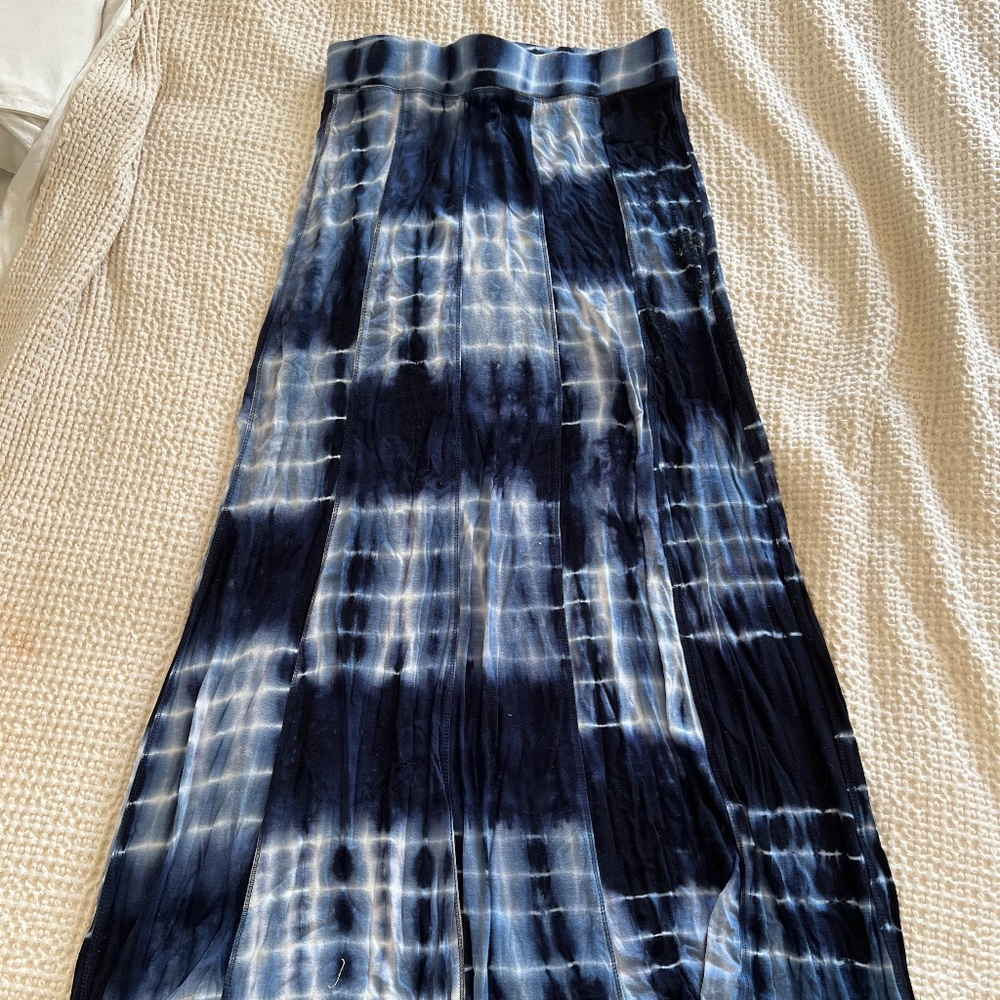 Tie dye maxi cotton skirt
